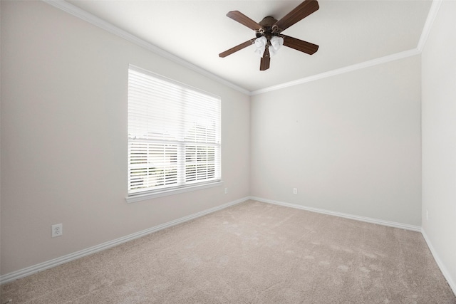 1919 Water Fall Way, Wylie, TX 75098 - unfurnished room featuring light colored carpet, ornamental molding, baseboards, and ceiling fan
