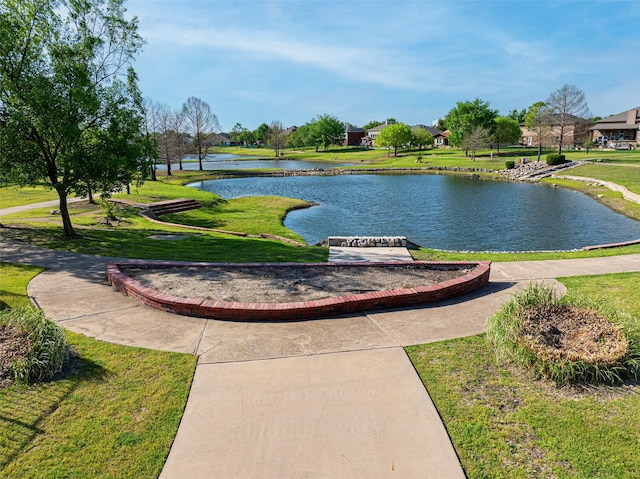 1919 Water Fall Way, Wylie, TX 75098 - view of home's community with a yard and a water view