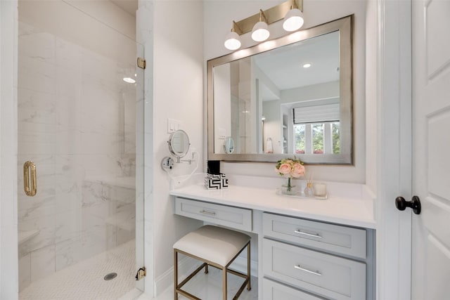 3101 Twin Eagles Dr, Celina, TX 75009 - bathroom with a marble finish shower and vanity