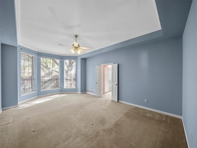 1213 Hills Creek Dr, Mckinney, TX 75072 - empty room featuring a ceiling fan, carpet flooring, and baseboards
