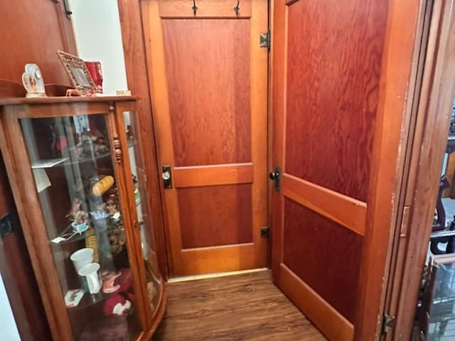 details featuring wood finished floors