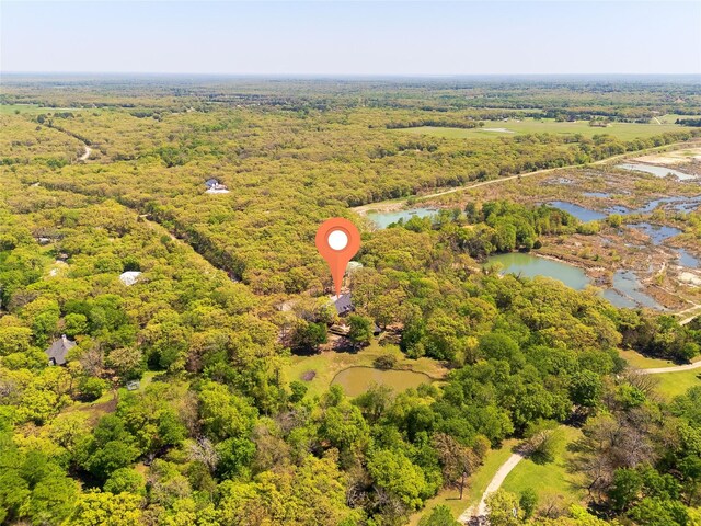 10248 N Poetry Ln, Terrell, TX 75160 - drone / aerial view featuring a forest view and a water view
