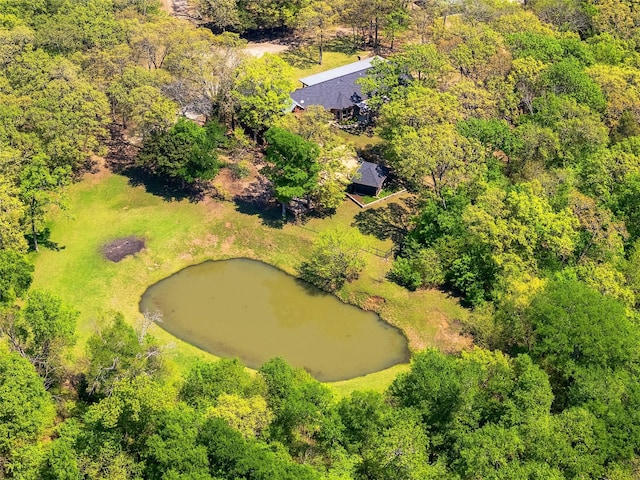 10248 N Poetry Ln, Terrell, TX 75160 - aerial view featuring a forest view and a water view