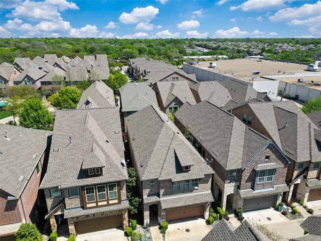 bird's eye view with a residential view