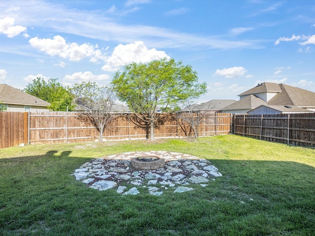 6813 Falconer Way, Fort Worth, TX 76179 - view of yard with a fire pit