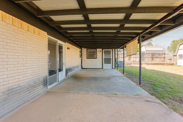 view of patio with fence