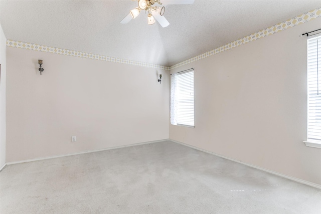 3012 Silent Creek Trl, Fort Worth, TX 76053 - carpeted empty room featuring a ceiling fan, lofted ceiling, and baseboards