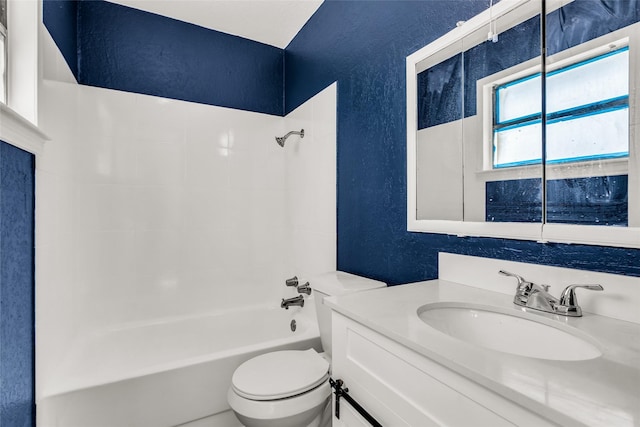 4343 Birch Dr, Mesquite, TX 75150 - bathroom featuring a textured wall,  shower combination, and vanity