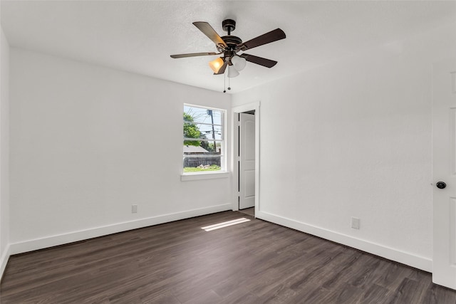 4343 Birch Dr, Mesquite, TX 75150 - unfurnished room with dark wood-style flooring and a ceiling fan