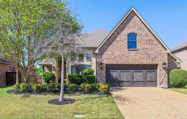 4504 Oxbow Dr, Mckinney, TX 75072 - view of front of home featuring brick siding, driveway, and a garage