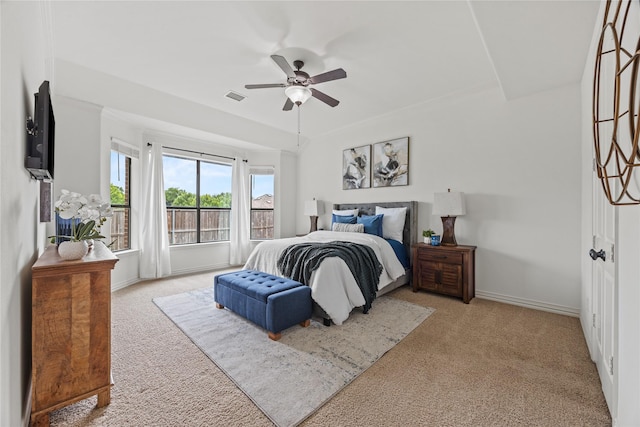 4504 Oxbow Dr, Mckinney, TX 75072 - bedroom featuring carpet floors, baseboards, and a ceiling fan