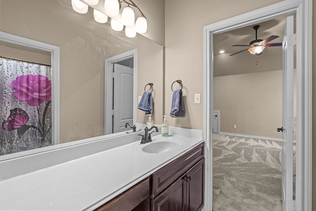 1321 Spanish Needle Trl, Fort Worth, TX 76177 - full bath featuring ceiling fan and vanity