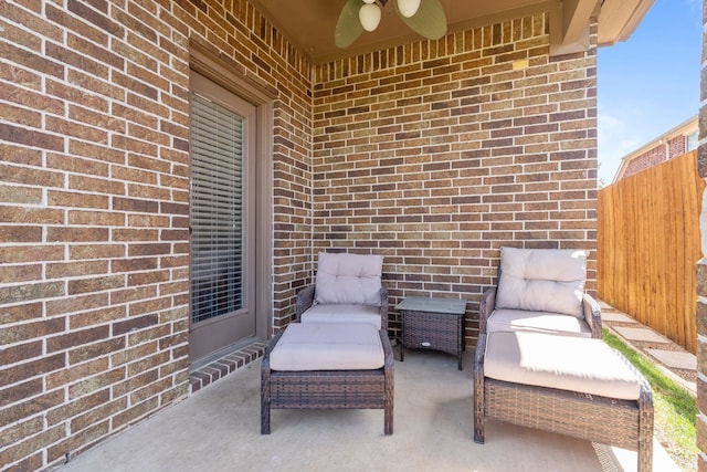 1321 Spanish Needle Trl, Fort Worth, TX 76177 - view of patio / terrace with ceiling fan