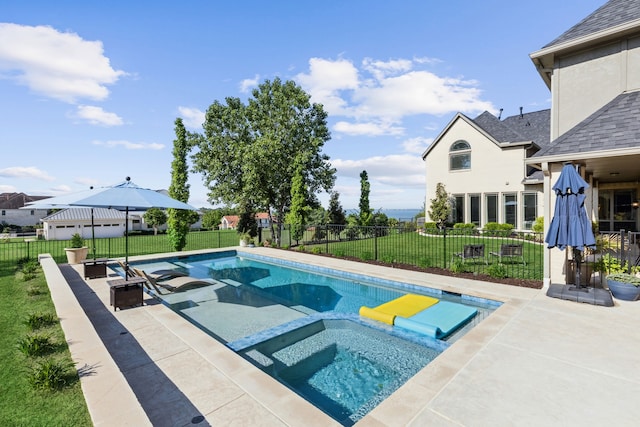 2413 Versailles Dr, Heath, TX 75032 - view of pool featuring a patio area and a pool with connected hot tub