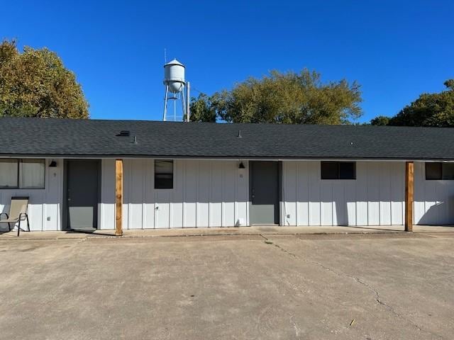 exterior space with board and batten siding
