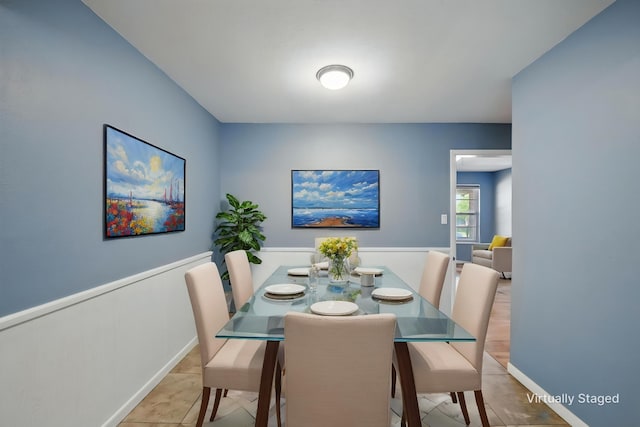 view of dining area