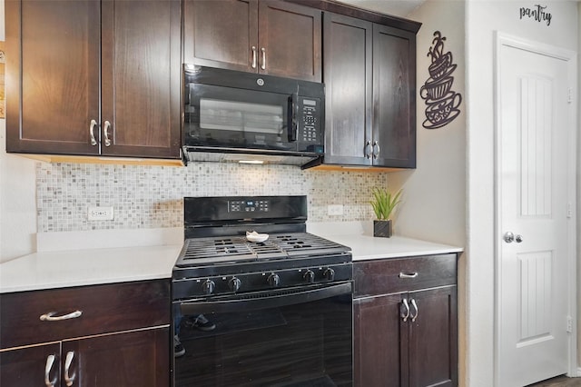 5540 Mcclelland St, Forney, TX 75126 - kitchen with black appliances, light countertops, and dark brown cabinets