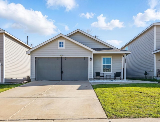 5540 Mcclelland St, Forney, TX 75126 - ranch-style home with a front yard, driveway, an attached garage, and covered porch