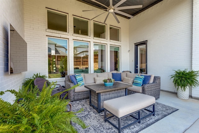 2313 Sandlin Dr, Fort Worth, TX 76008 - view of patio / terrace featuring outdoor lounge area