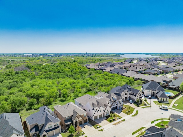 birds eye view of property with a residential view