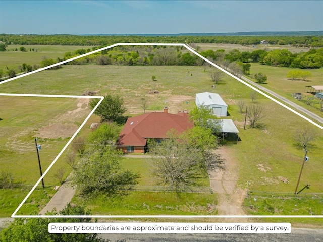 275 Salesville Rd, Mineral Wells, TX 76067 - bird's eye view with a rural view