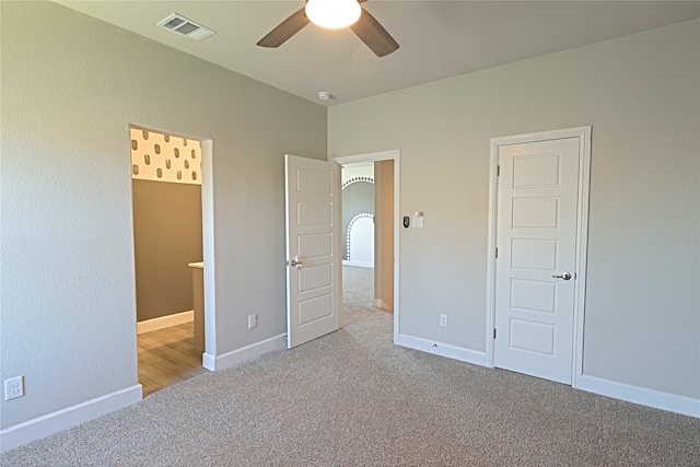 645 Summer Grove Dr, Midlothian, TX 76065 - unfurnished bedroom with carpet floors, baseboards, and a ceiling fan