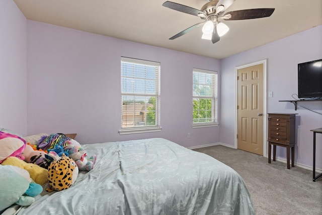 6517 Sierra Madre Dr, Fort Worth, TX 76179 - carpeted bedroom featuring baseboards and ceiling fan