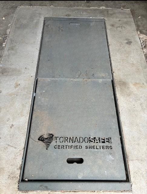 view of entry to storm shelter