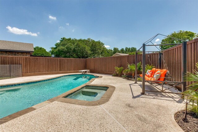 view of yard with a fenced backyard and a fenced in pool
