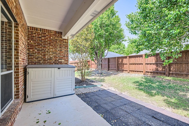 view of patio / terrace featuring a fenced backyard