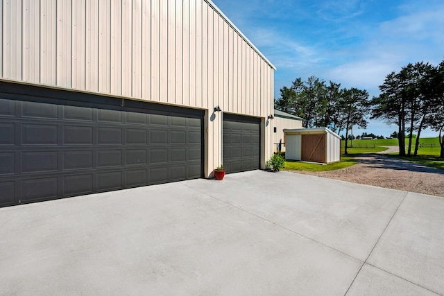 view of property exterior featuring an outbuilding
