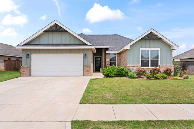 7423 Morning Glory Rd, Abilene, TX 79602 - craftsman-style home featuring brick siding, an attached garage, concrete driveway, and board and batten siding