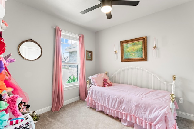 7423 Morning Glory Rd, Abilene, TX 79602 - carpeted bedroom with baseboards and ceiling fan