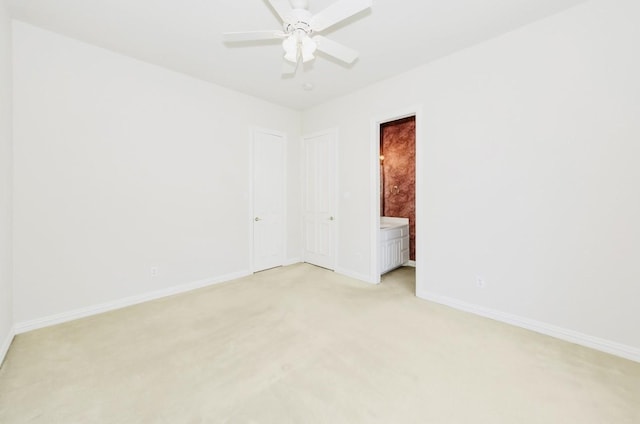 824 Parkwood Ct, Mckinney, TX 75072 - unfurnished room featuring light carpet, baseboards, and a ceiling fan