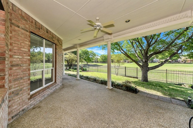 824 Parkwood Ct, Mckinney, TX 75072 - view of patio / terrace featuring a ceiling fan