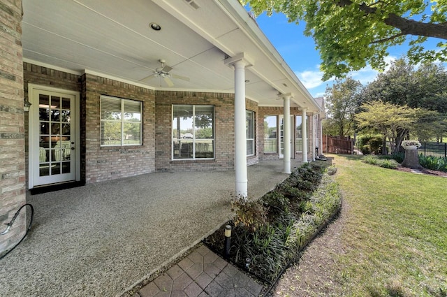 824 Parkwood Ct, Mckinney, TX 75072 - view of patio with ceiling fan