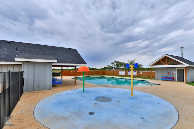 6438 Windmill Grass Ln, Abilene, TX 79606 - view of pool featuring a fenced in pool, a fenced backyard, and a patio area