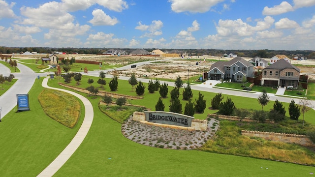 drone / aerial view with a residential view