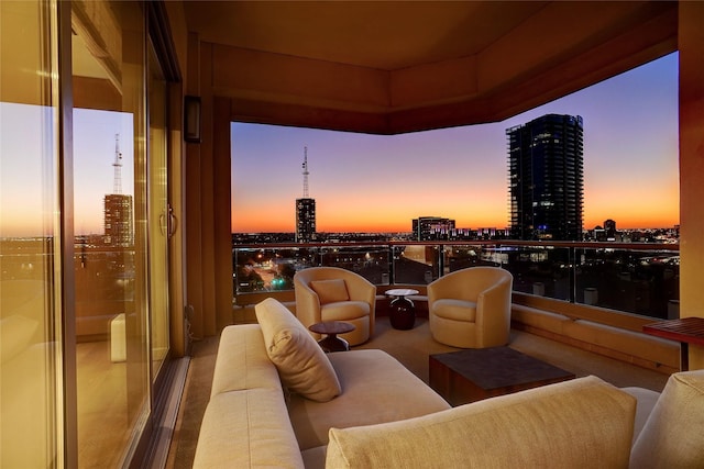 exterior space with a city view