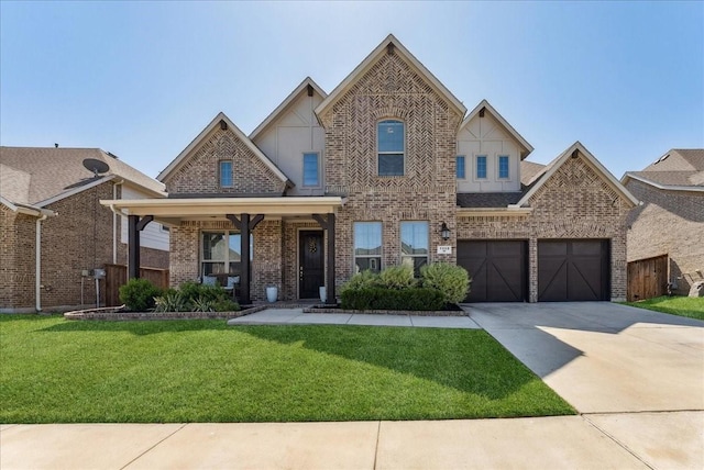 1110 Rendon Pl, Mansfield, TX 76063 - view of front of house featuring concrete driveway, brick siding, and a front lawn