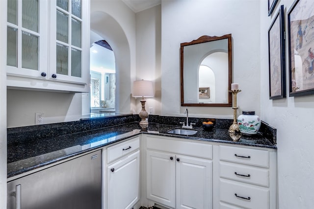 interior space with vanity