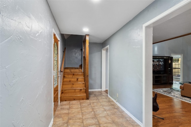 260 Winding Way, Fairfield, TX 75840 - hall with stairway and baseboards