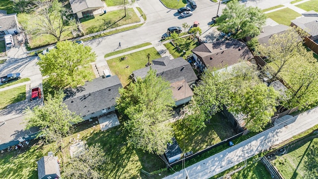 bird's eye view with a residential view