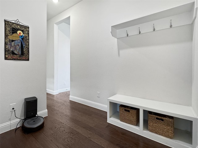 3906 Greenbrier Dr, Melissa, TX 75454 - mudroom with baseboards and dark wood finished floors