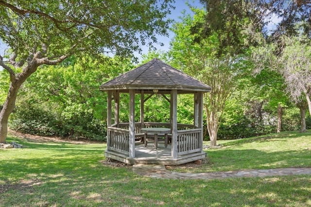 10010 Lost Oak Ridge Dr, Woodway, TX 76712 - view of green lawn featuring a gazebo