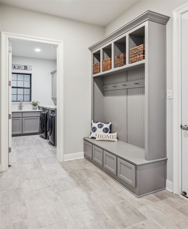 781 Star Meadow Dr, Prosper, TX 75078 - mudroom with a sink and baseboards