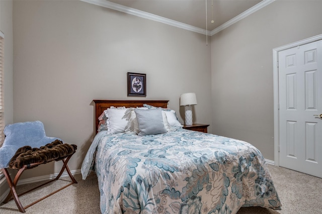 809 Lake Point Cir, Mckinney, TX 75072 - bedroom featuring light carpet, crown molding, and baseboards