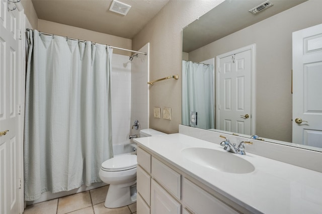 809 Lake Point Cir, Mckinney, TX 75072 - bathroom featuring toilet, tile patterned floors, vanity, and visible vents