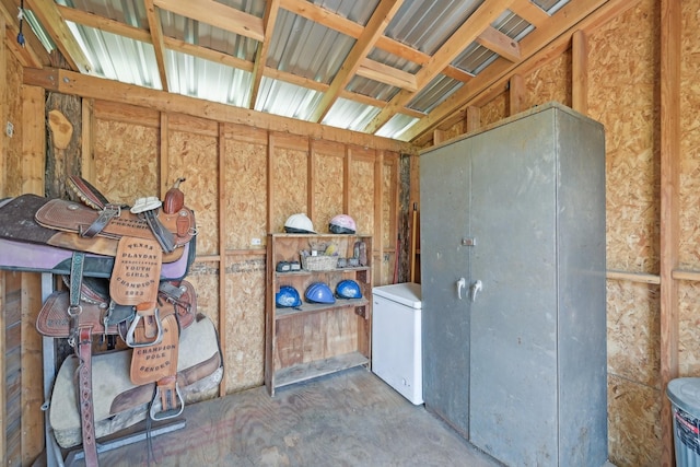 view of storage area