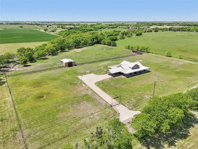 bird's eye view featuring a rural view